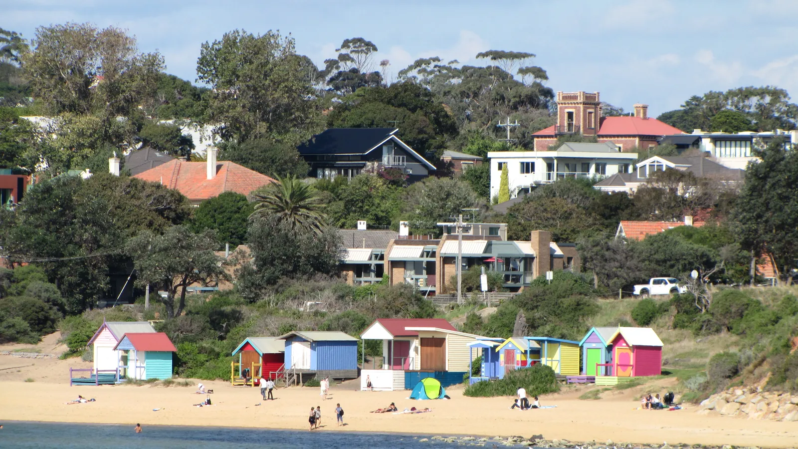 Mornington, Victoria Bathing boxes on the beach - representative image for Ouest France Bistro
